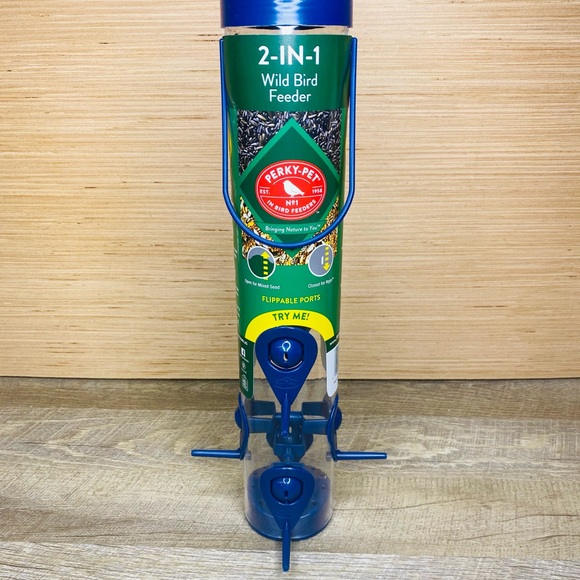 Perky-Pet Navy 2-in-1 Tube Wild Bird Feeder - Picture 2 of 5
